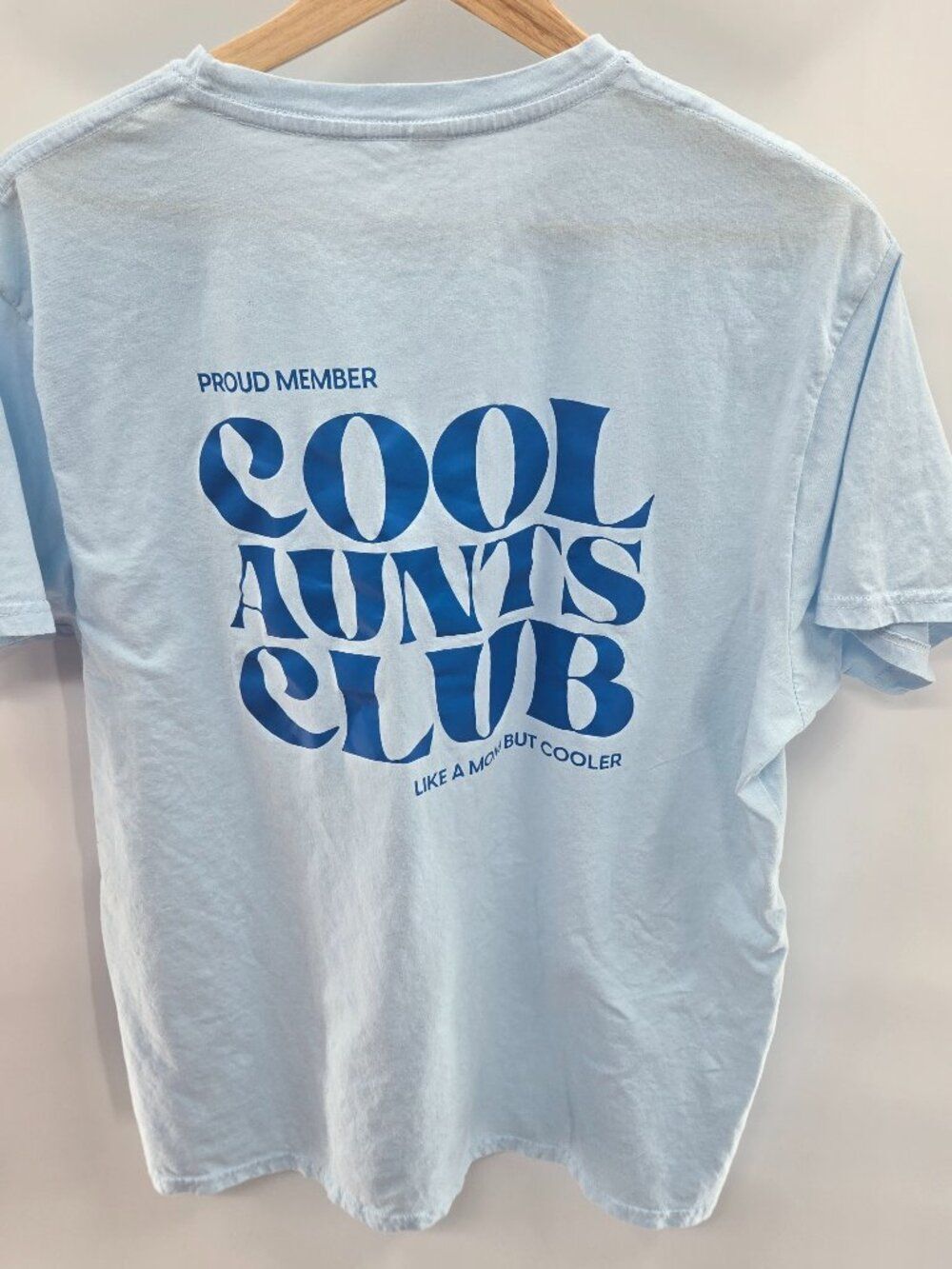 Cool Aunts Club Graphic Tee Light Blue Short Sleeved T-Shirt XL - Picture 2 of 7